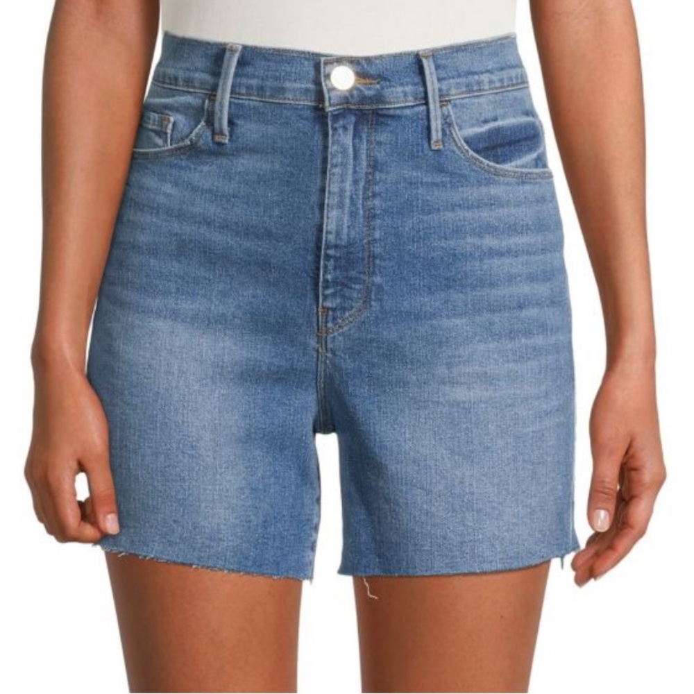 Frame denim Le Tour raw edge denim shorts